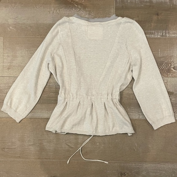 Anthropologie Angel of the North chiffon trim cardigan - Picture 4 of 6